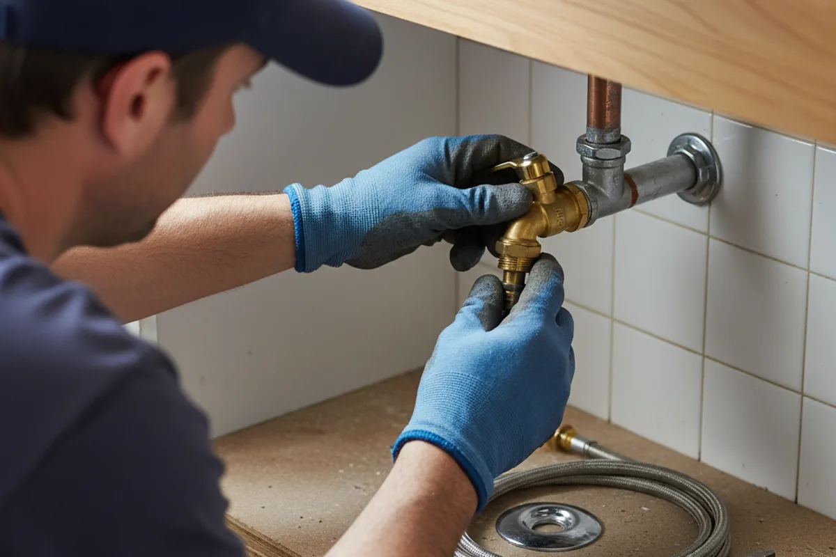 Shutoff valve and fitting work during Emergency Plumbing in Jamieson